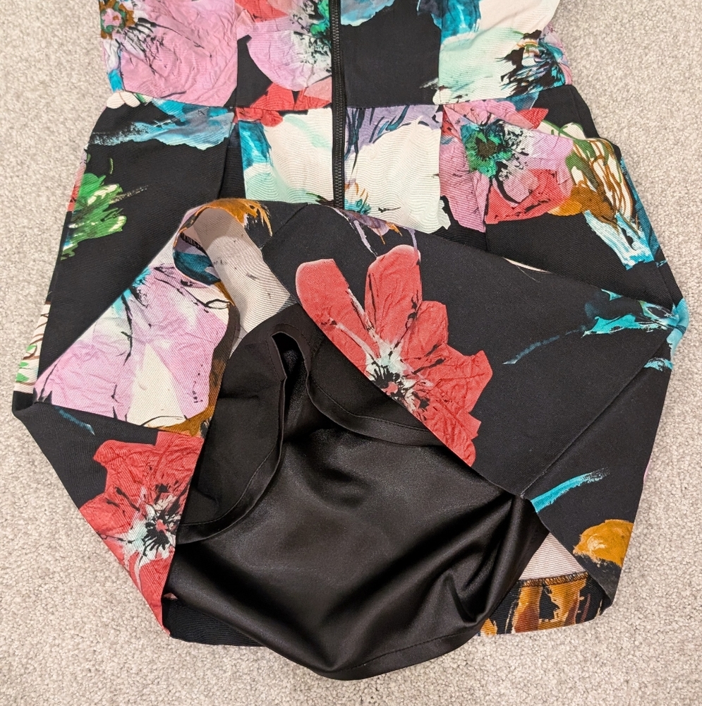 EUC Milly Minis Girls Black Dress with Floral Pattern😍 - Picture 3 of 6